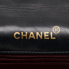 Black Leather Chanel Shoulder Bag