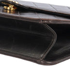 Black Leather Chanel Shoulder Bag