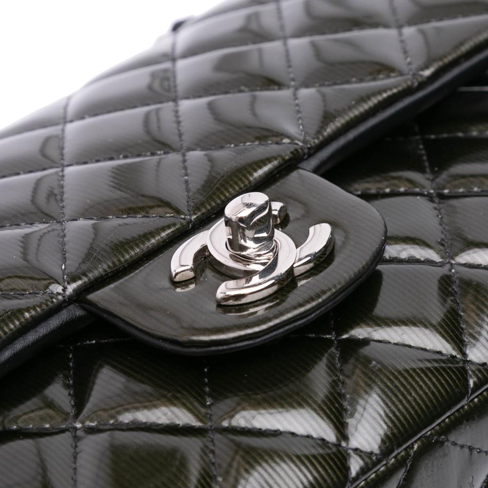 Black Leather Chanel Flap Bag