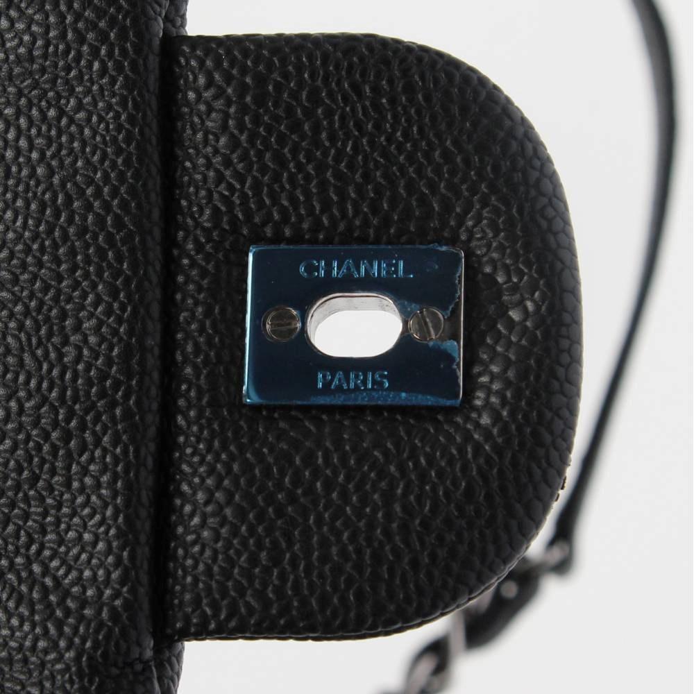 Black Leather Chanel Shoulder Bag