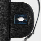 Black Leather Chanel Shoulder Bag