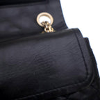 Black Leather Chanel Flap Bag
