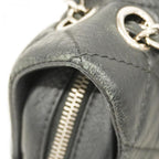 Black Leather Chanel Shoulder Bag