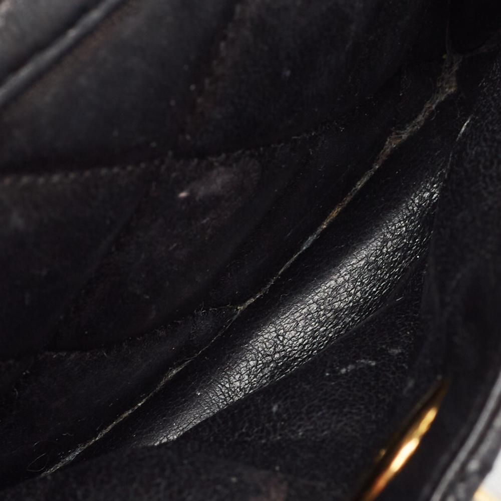 Black Leather Chanel Backpack