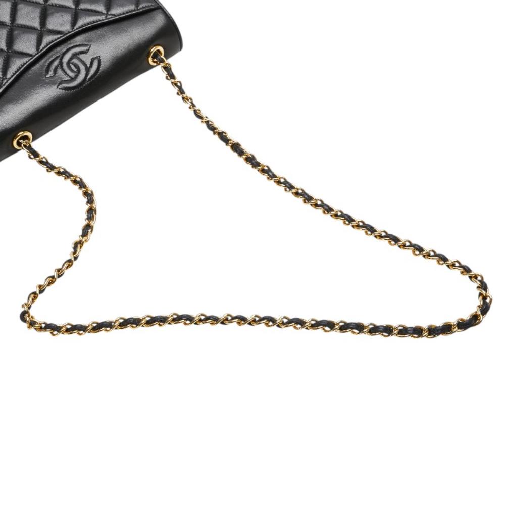 Black Leather Chanel Crossbody Bag