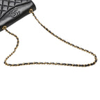 Black Leather Chanel Crossbody Bag