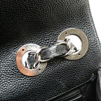 Black Leather Chanel Flap Bag