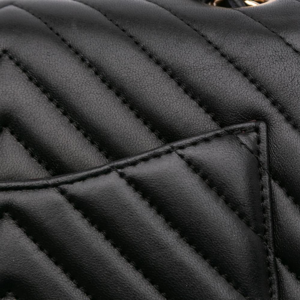 Black Leather Chanel Flap Bag