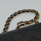 Black Leather Chanel Shoulder Bag