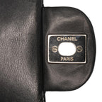 Black Leather Chanel Flap Bag