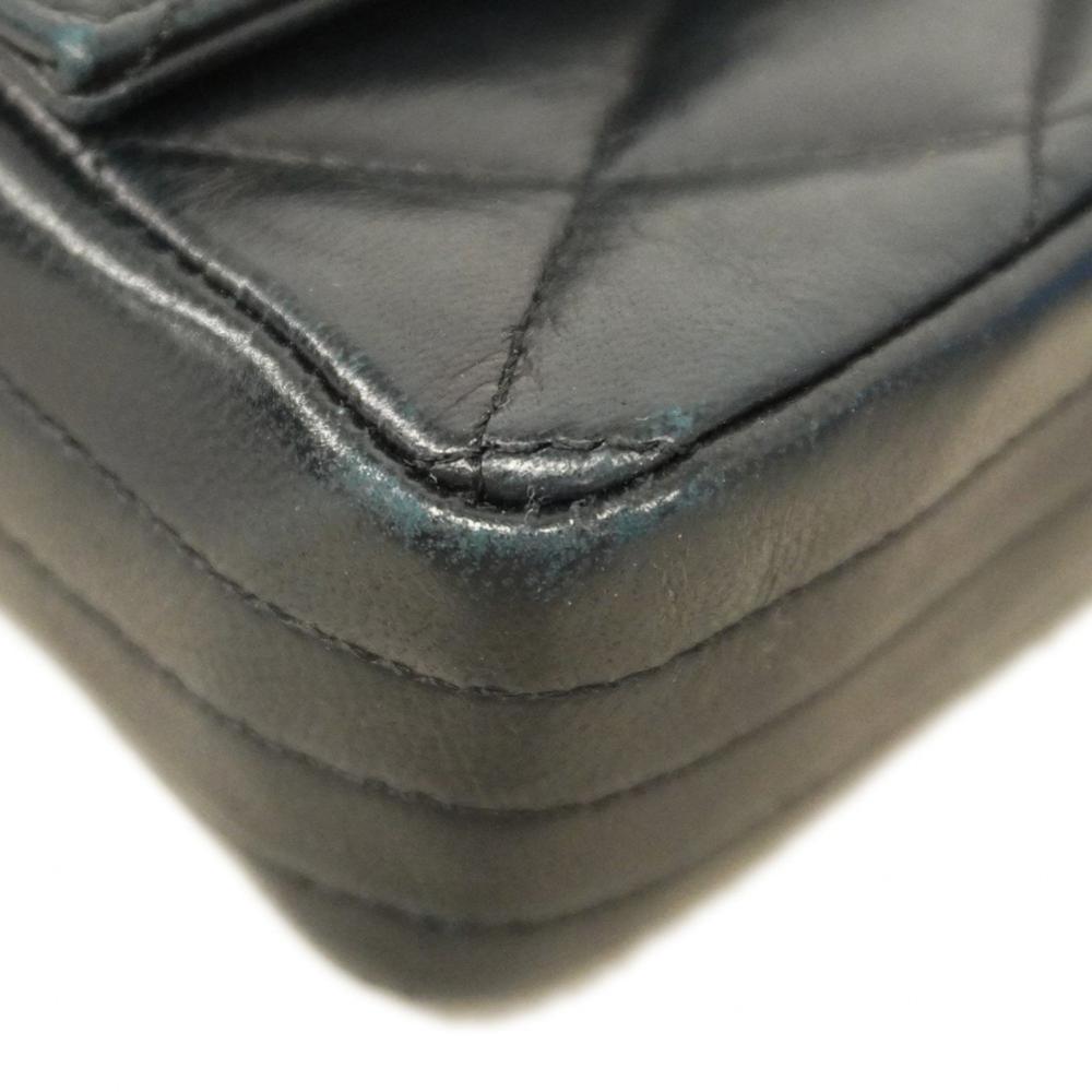 Black Leather Chanel Crossbody Bag