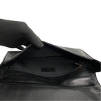 Black Leather Chanel Shoulder Bag