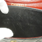 Black Leather Chanel Flap Bag