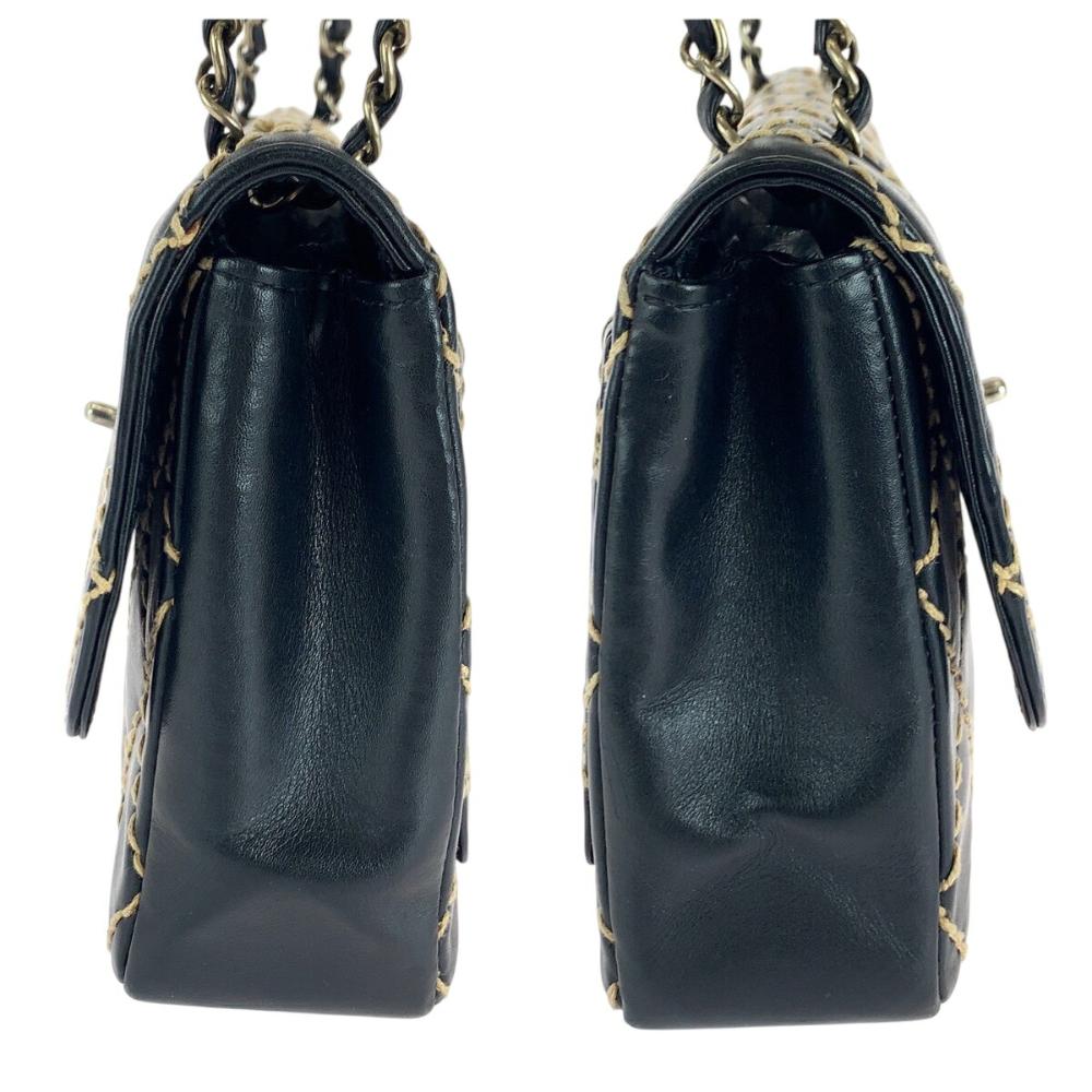 Black Leather Chanel Crossbody Bag