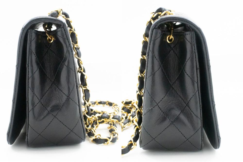 Black Leather Chanel Flap Bag