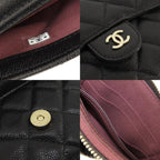 Black Leather Chanel Shoulder Bag