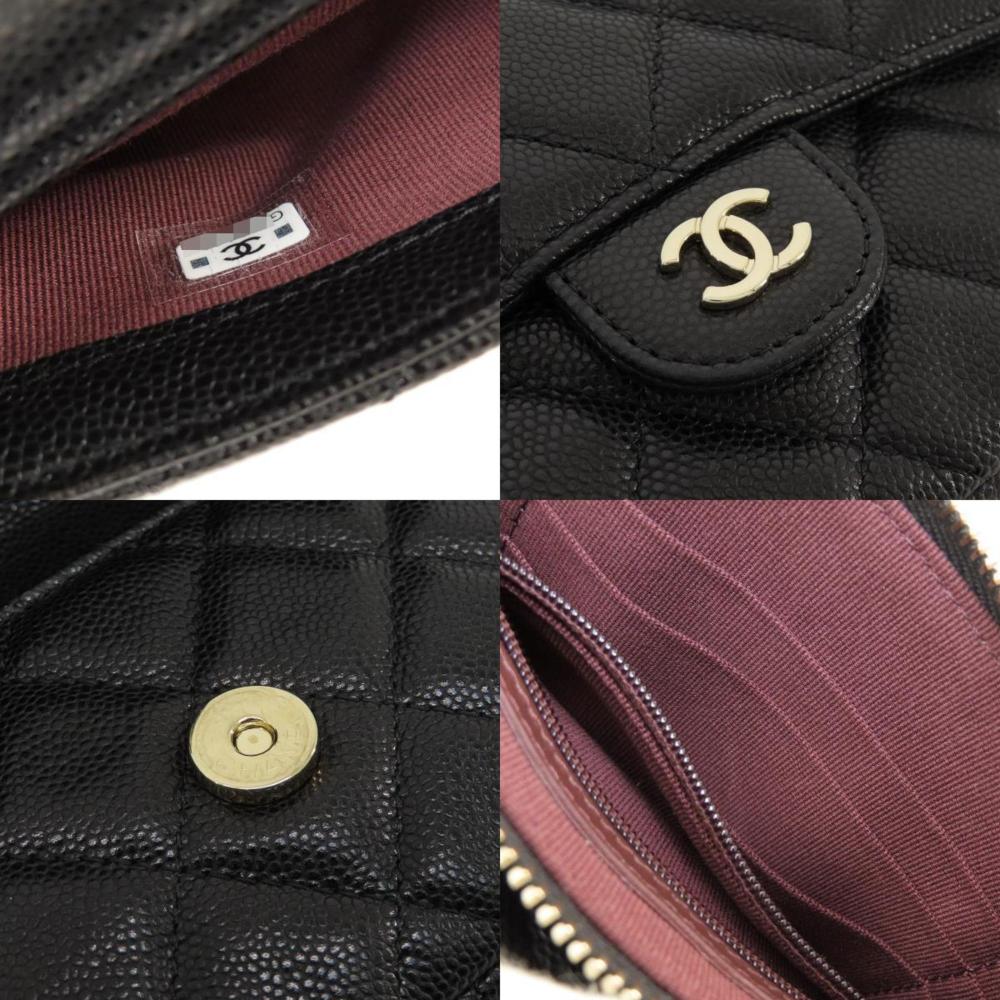 Black Leather Chanel Shoulder Bag
