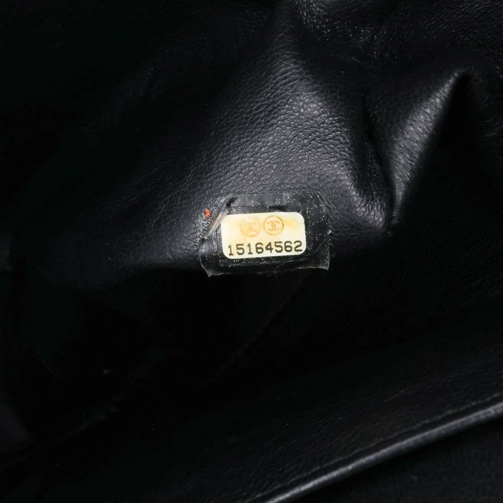 Black Leather Chanel Flap Bag