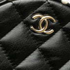 Black Leather Chanel Crossbody Bag