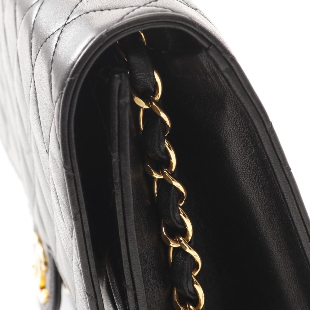 Black Leather Chanel Crossbody Bag