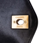 Black Leather Chanel Flap Bag