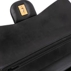 Black Leather Chanel Flap Bag