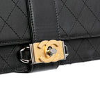 Black Leather Chanel Flap Bag