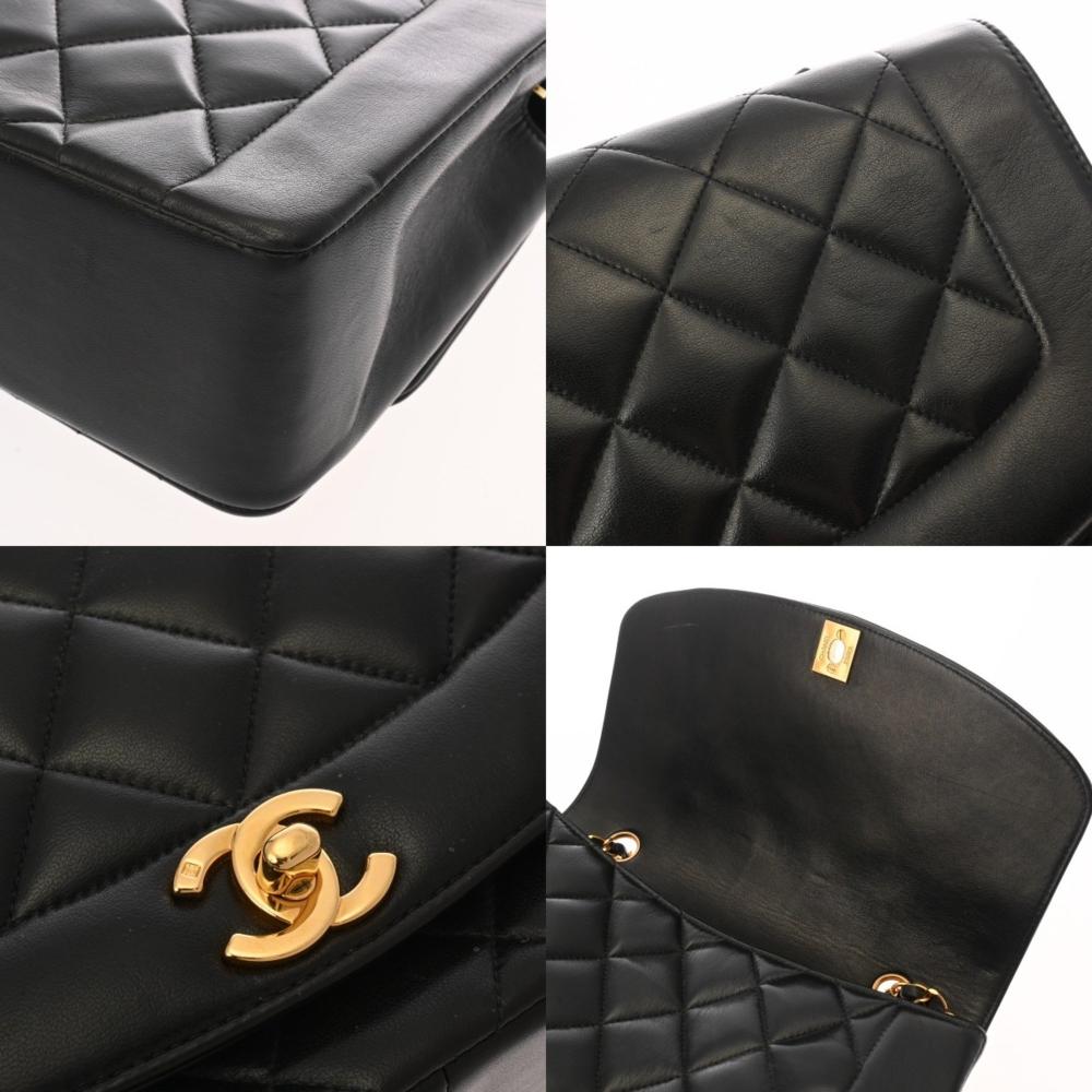 Black Leather Chanel Shoulder Bag