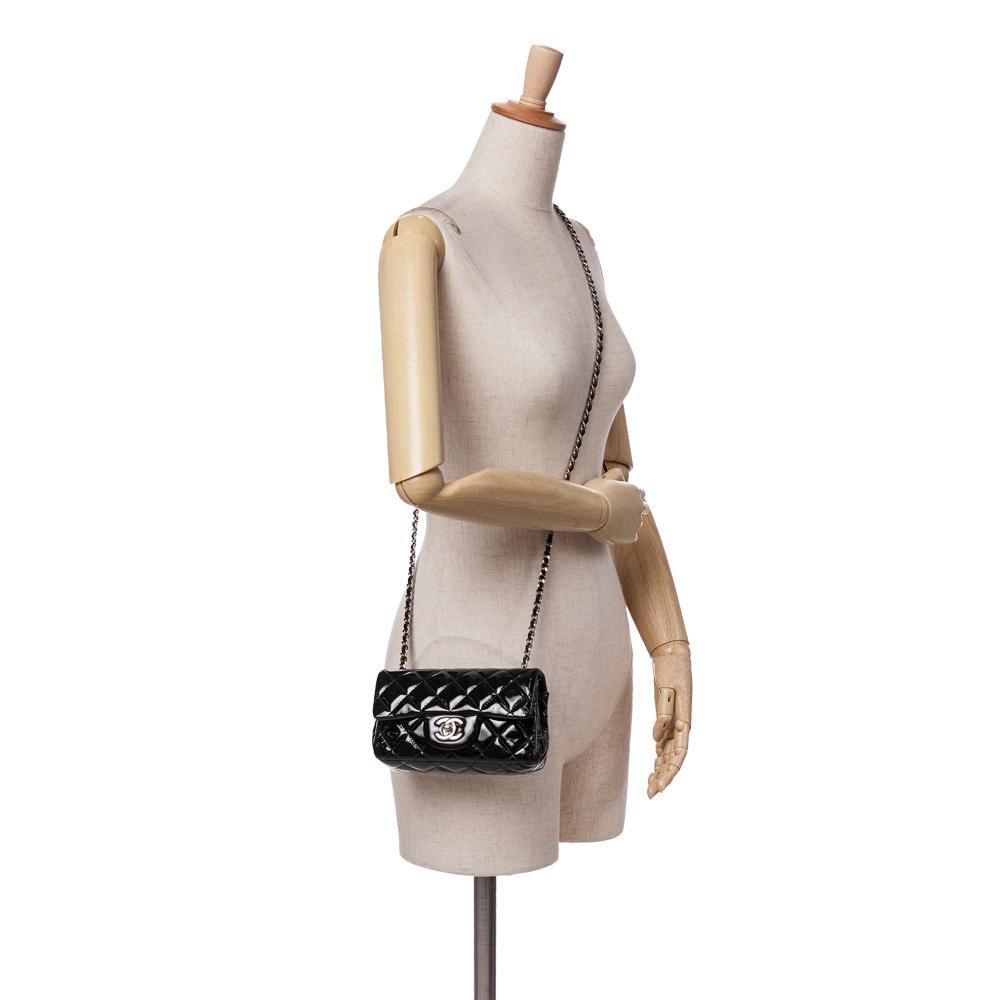 Black Leather Chanel Flap Bag