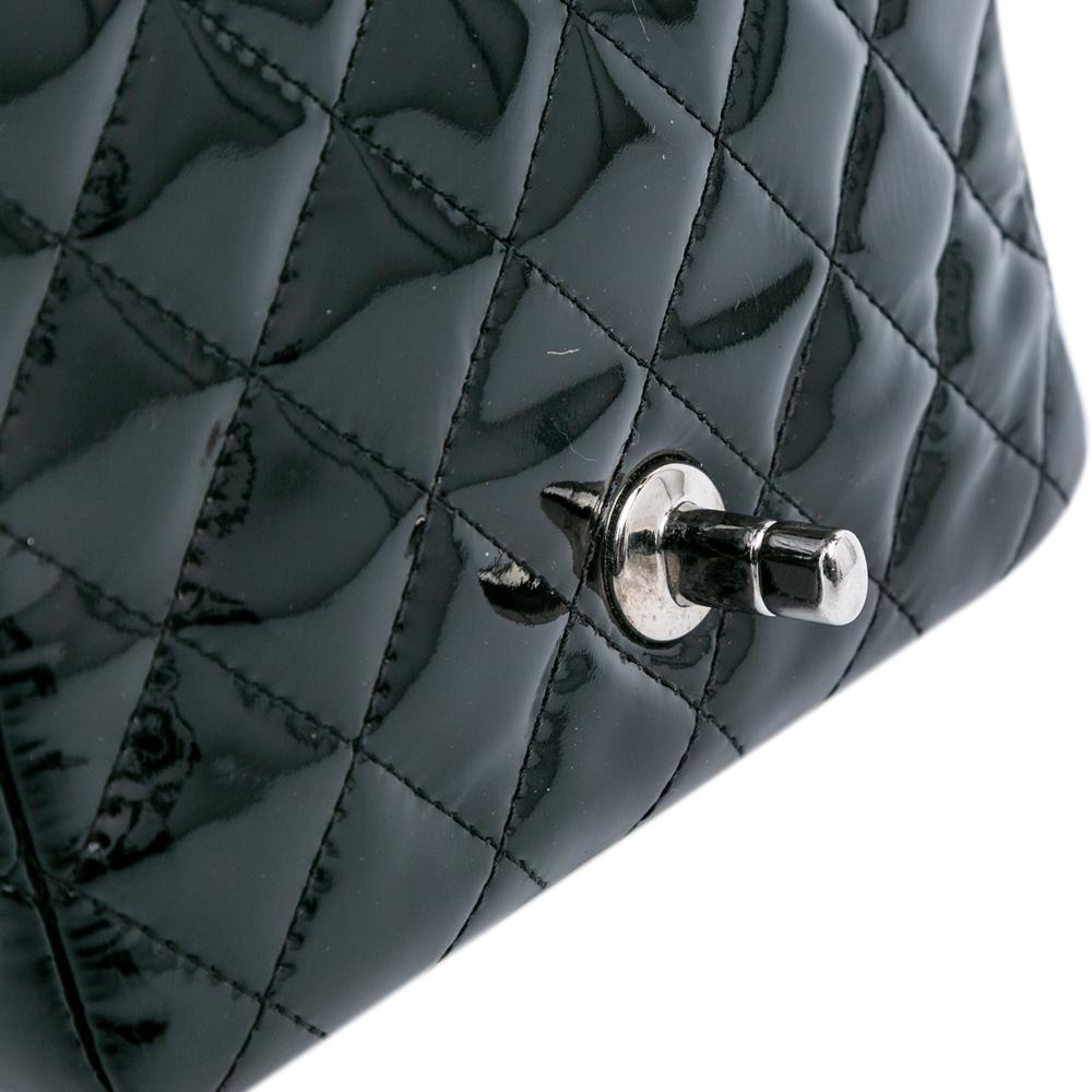 Black Leather Chanel Flap Bag