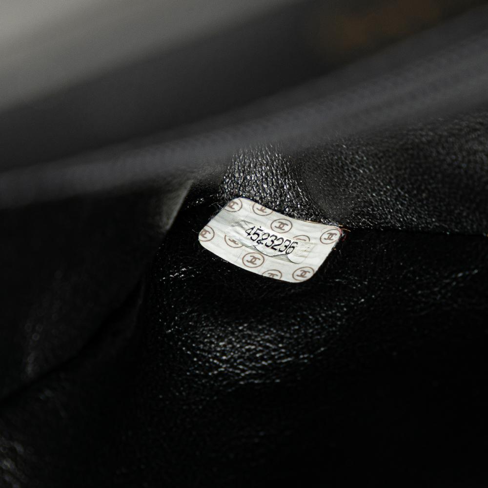 Black Leather Chanel Flap Bag