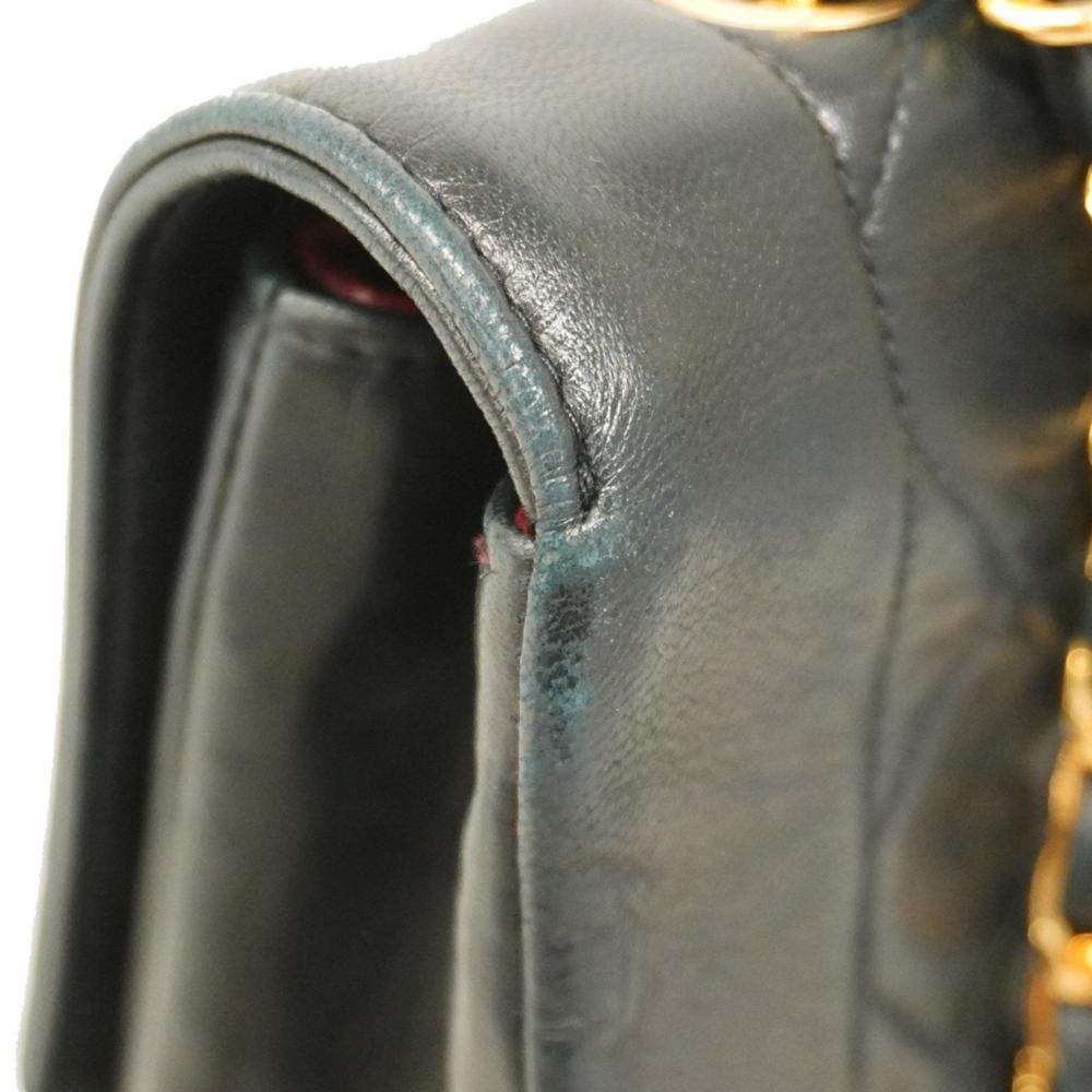 Black Leather Chanel Shoulder Bag