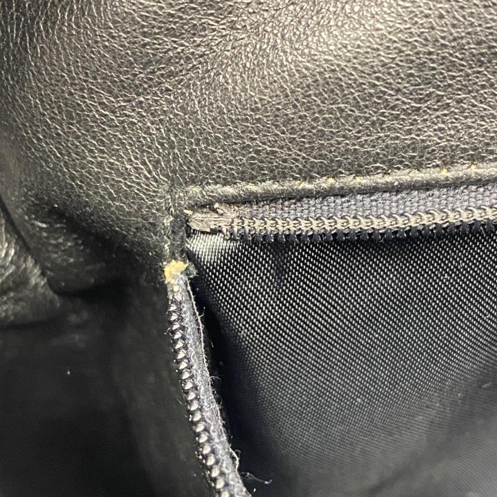 Black Leather Chanel Shoulder Bag