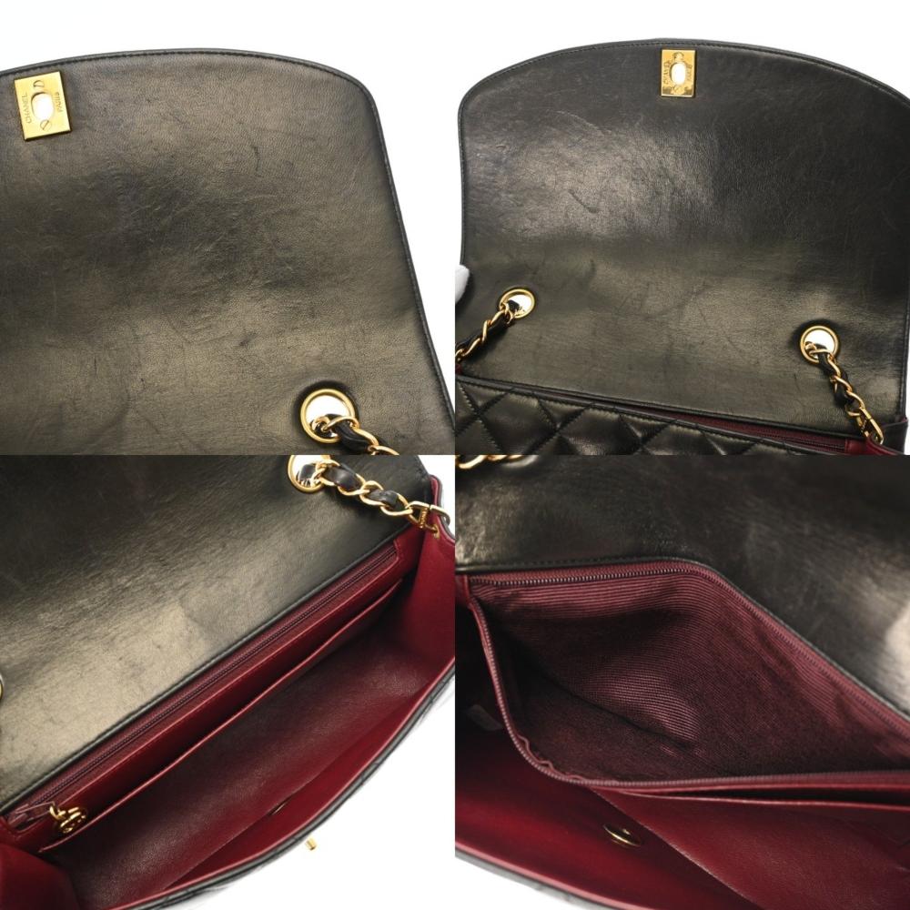 Black Leather Chanel Crossbody Bag