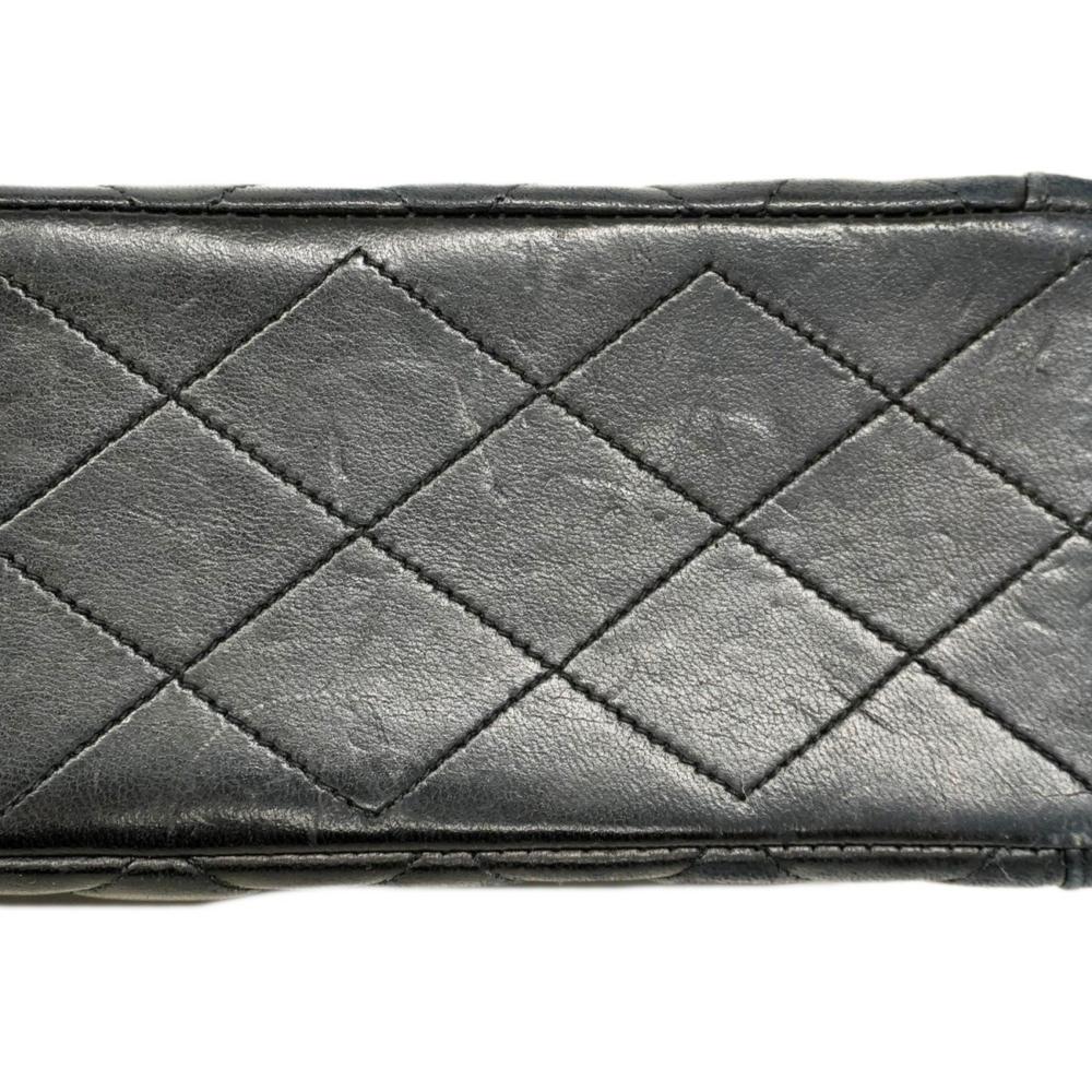 Black Leather Chanel Shoulder Bag