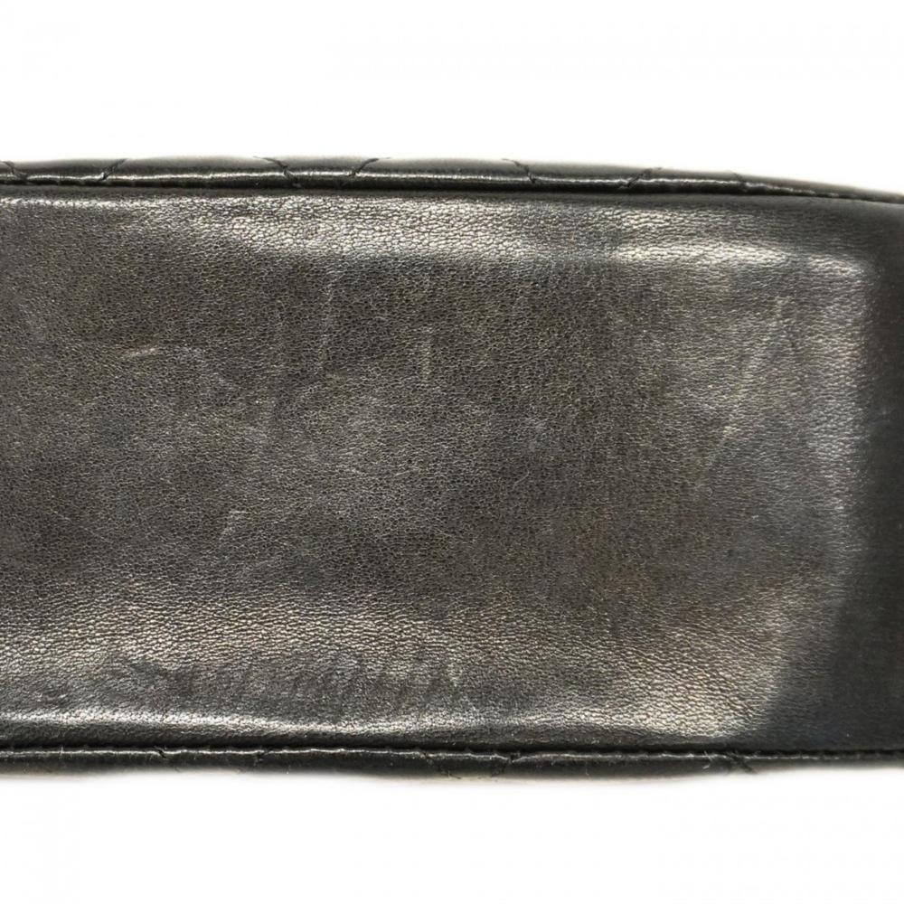 Black Leather Chanel Shoulder Bag