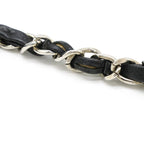Black Leather Chanel Shoulder Bag