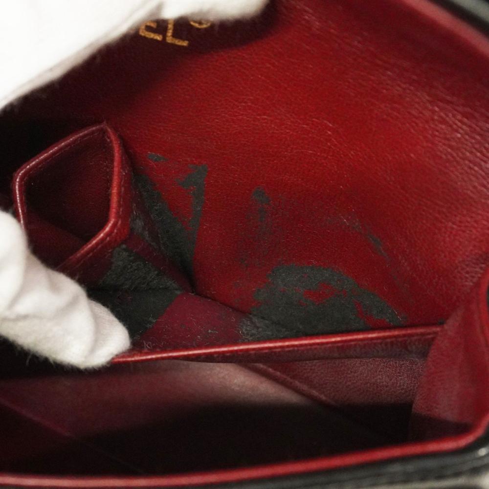 Black Leather Chanel Flap Bag