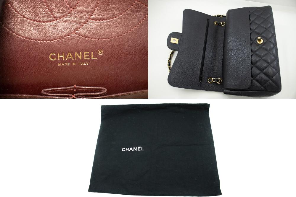 Black Leather Chanel Flap Bag