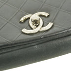 Black Leather Chanel Shoulder Bag