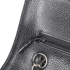 Black Leather Chanel Flap Bag