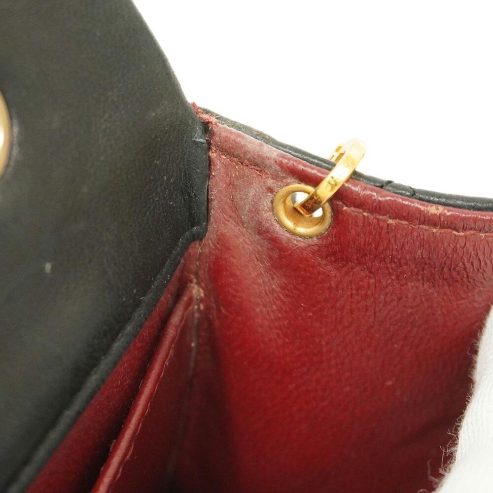 Black Leather Chanel Shoulder Bag