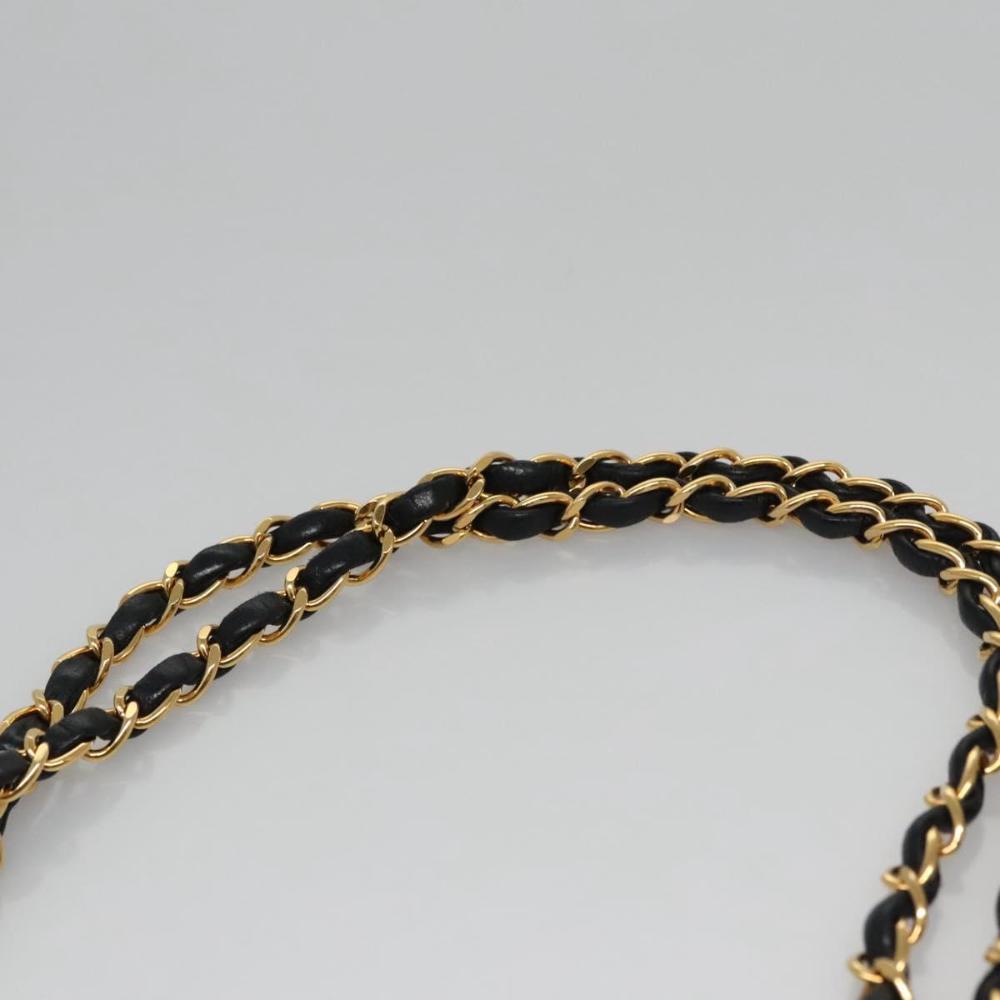 Black Leather Chanel Flap Bag