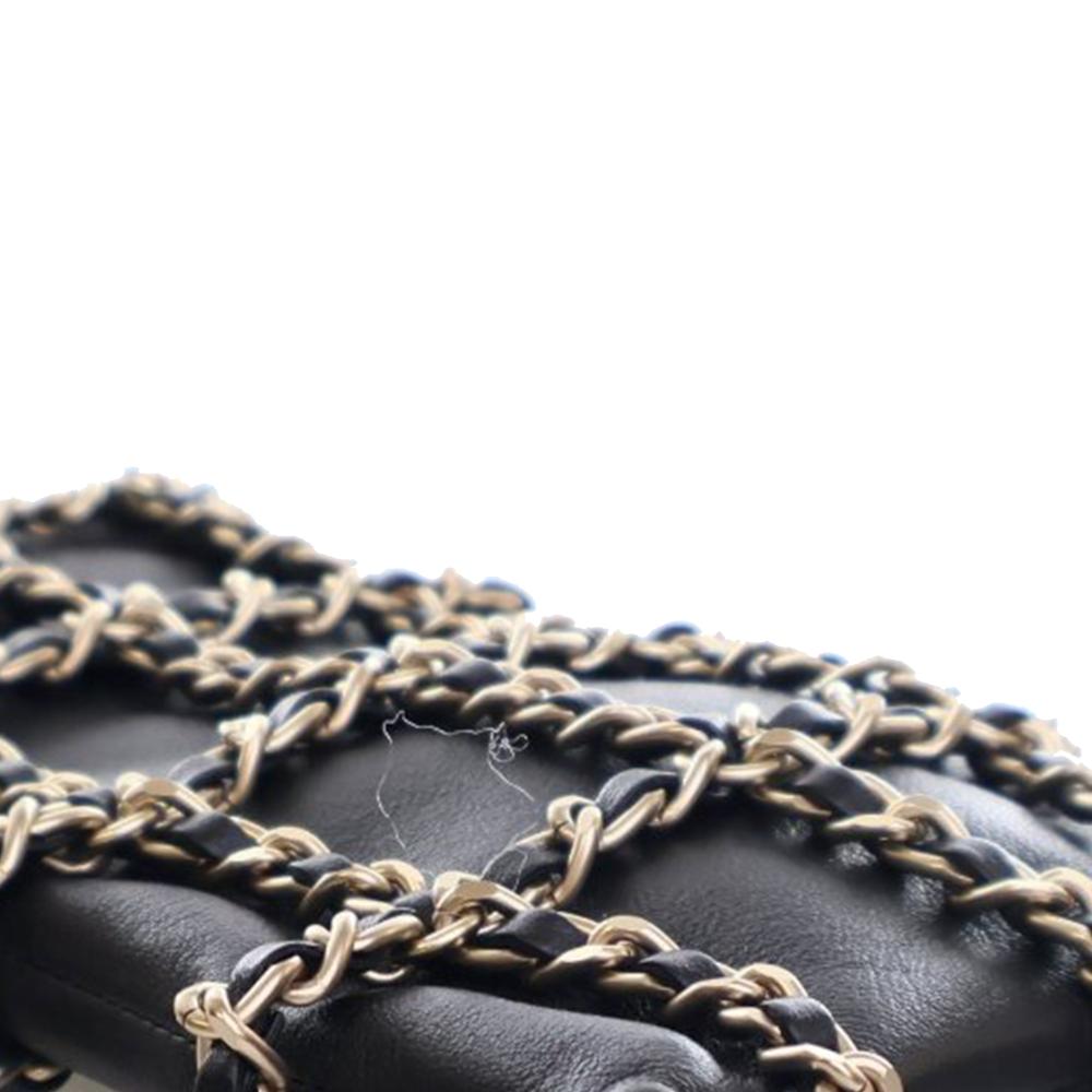 Black Leather Chanel Crossbody Bag