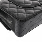 Black Leather Chanel Shoulder Bag