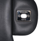 Black Leather Chanel Flap Bag