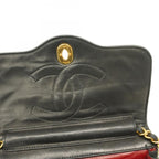 Black Leather Chanel Shoulder Bag