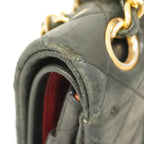 Black Leather Chanel Flap Bag