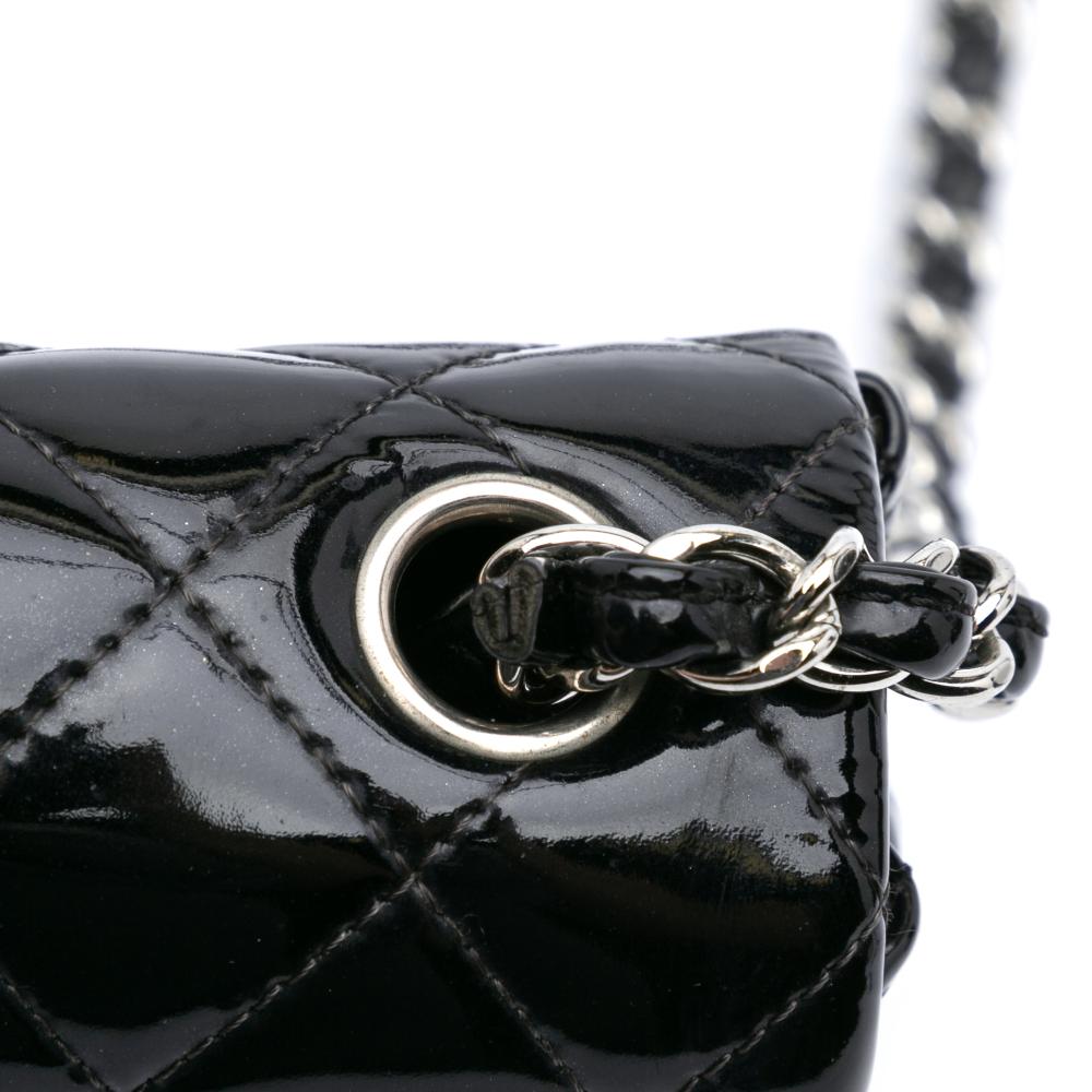 Black Leather Chanel Flap Bag