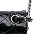 Black Leather Chanel Flap Bag